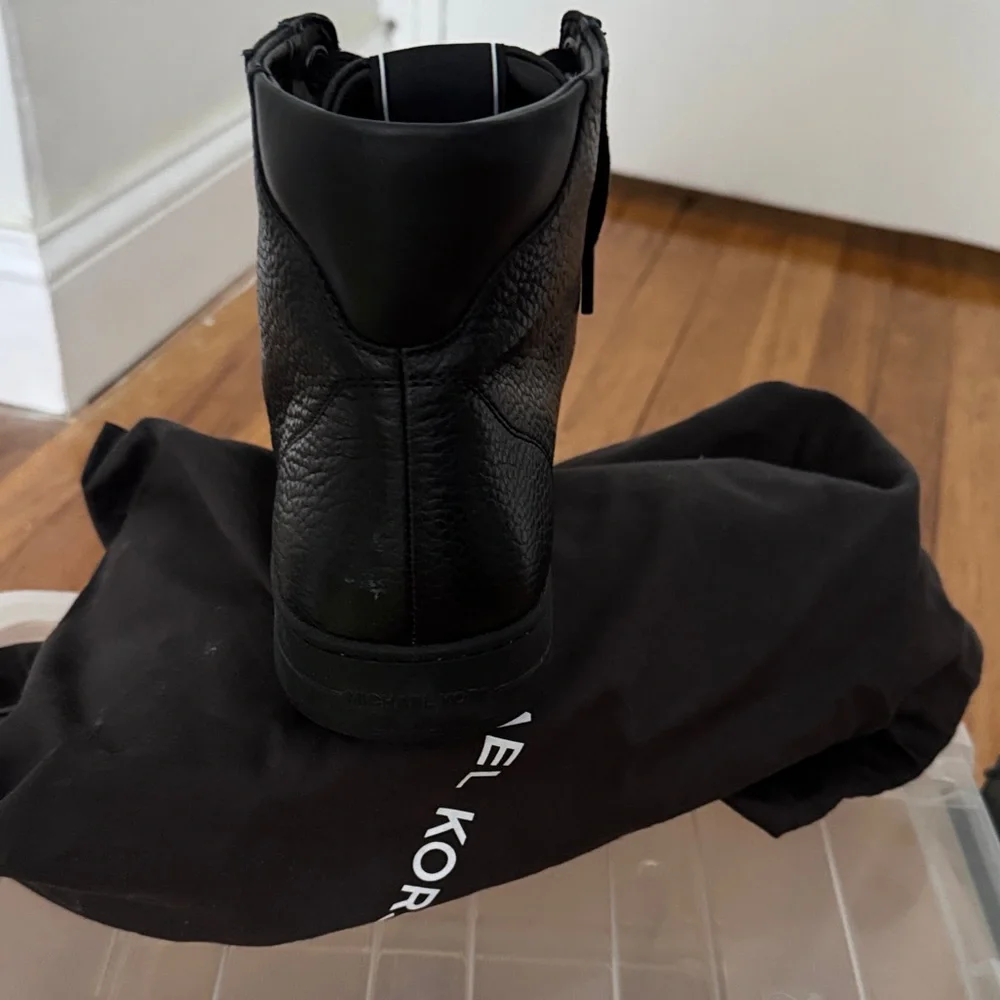 Michael Kors Black High-Top Sneakers with Platform Sole - Picture 4 of 5